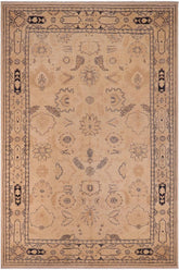 handmade Traditional Kafkaz Beige Tan Hand Knotted RECTANGLE 100% WOOL area rug 9 x 12